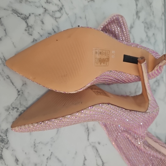 Pink Rhinestone Heeled Boots - Picture 6 of 6